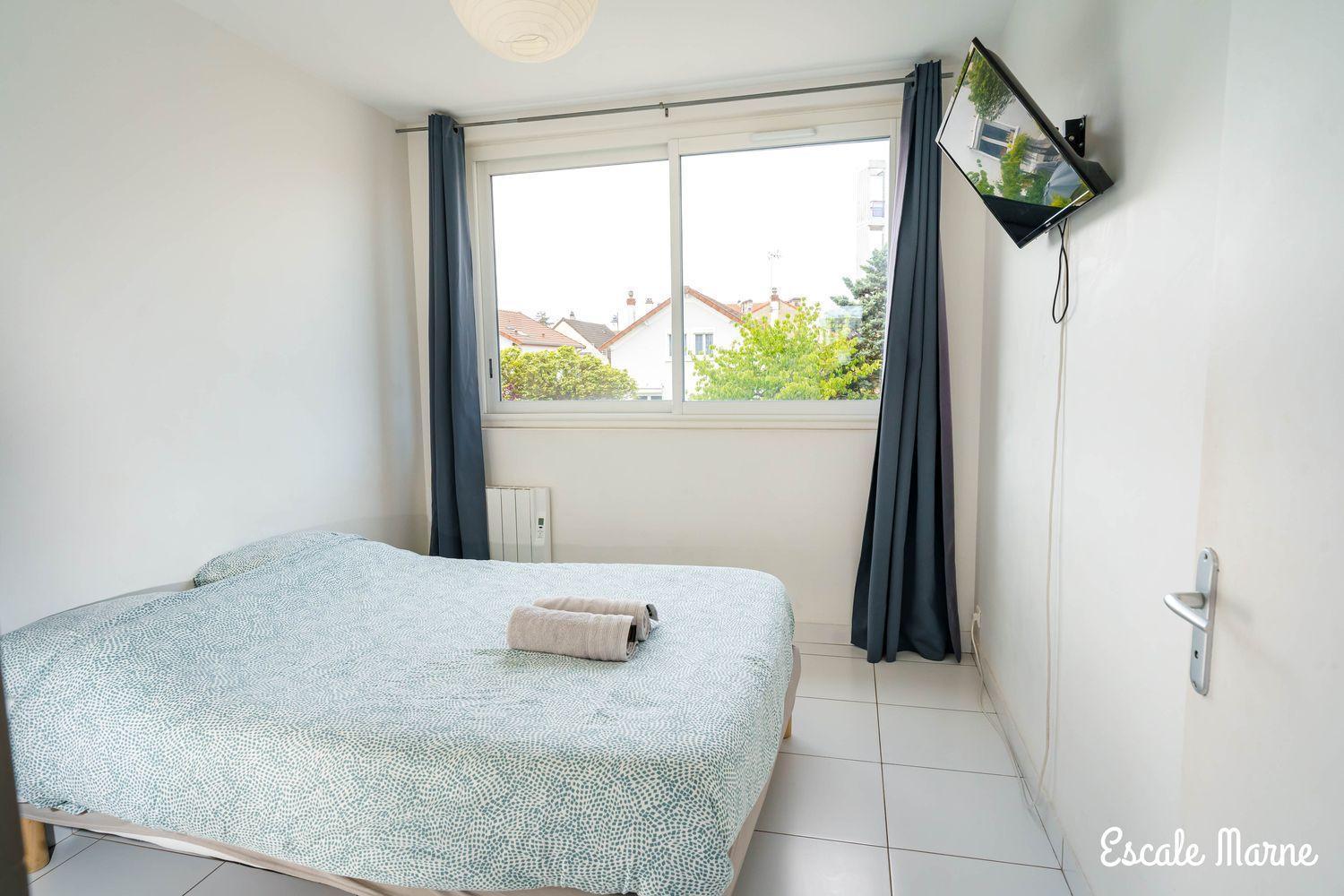 Escale-Marne Fr - 202 - Free Parking - Free Luggage Storage - All Equipped - Linen Included - Washing Machine - 10Mn Walk Metro 8 - Rer A - Panoramic View - From 1 To 14 Guests 迈松阿尔福 客房 照片
