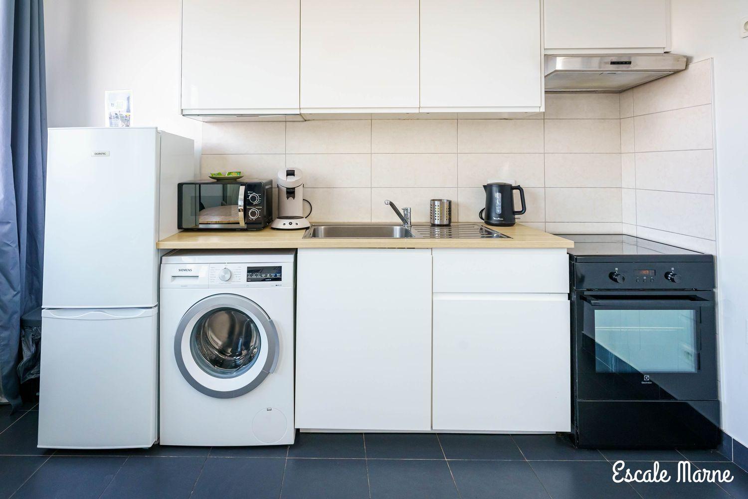 Escale-Marne Fr - 202 - Free Parking - Free Luggage Storage - All Equipped - Linen Included - Washing Machine - 10Mn Walk Metro 8 - Rer A - Panoramic View - From 1 To 14 Guests 迈松阿尔福 客房 照片