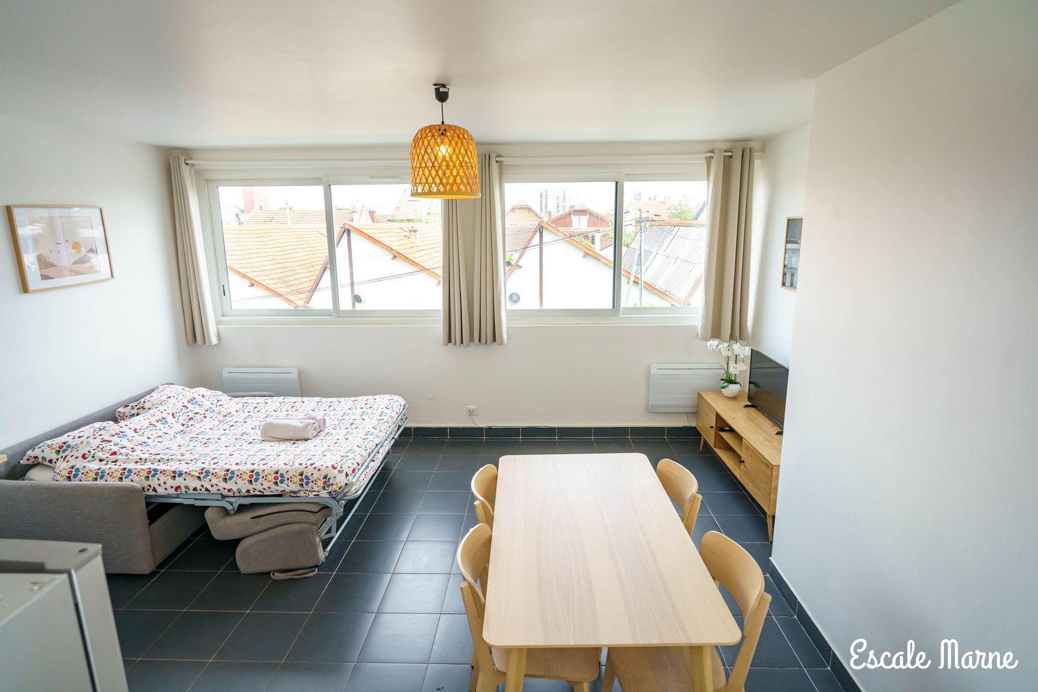 Escale-Marne Fr - 202 - Free Parking - Free Luggage Storage - All Equipped - Linen Included - Washing Machine - 10Mn Walk Metro 8 - Rer A - Panoramic View - From 1 To 14 Guests 迈松阿尔福 外观 照片